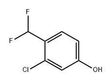 Phenol, 3-chloro-4-(difluoromethyl)- 구조식 이미지