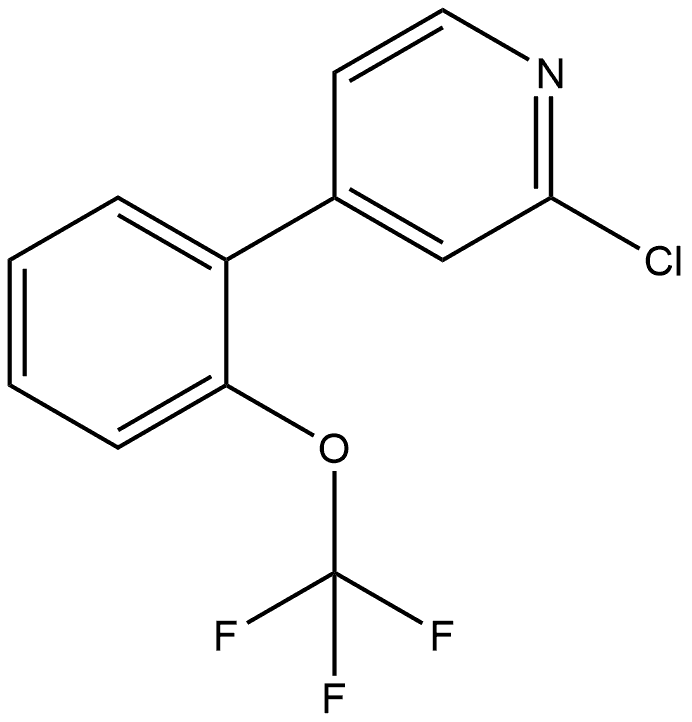 2-Chloro-4-[2-(trifluoromethoxy)phenyl]pyridine Structure