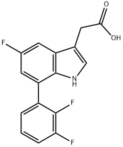 6-(2,3-Difluorophenyl)-7-fluoroindole-3-acetic acid Structure