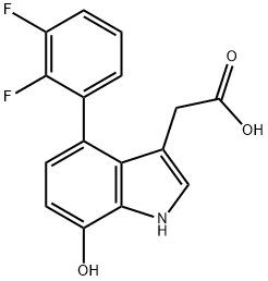 4-(2,3-Difluorophenyl)-5-hydroxyindole-3-acetic acid Structure