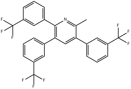 2-Methyl-3,5,6-tris(3-(trifluoromethyl)phenyl)pyridine Structure