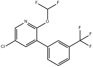 5-Chloro-2-(difluoromethoxy)-3-(3-(trifluoromethyl)phenyl)pyridine Structure