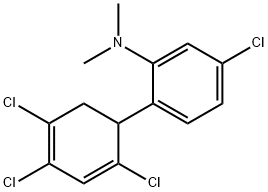 [5-Chloro-2-(2,4,5-trichloro-cyclohexa-2,4-dienyl)phenyl]-dimethylamine Structure