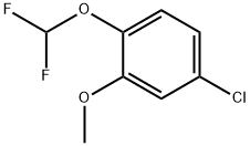 Benzene, 4-chloro-1-(difluoromethoxy)-2-methoxy- Structure