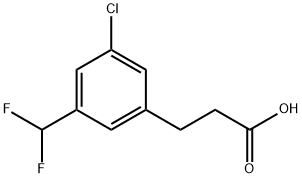 3-(3'-Chloro-5'-(difluoromethyl)phenyl)propionic acid Structure