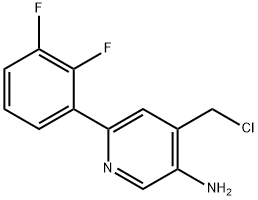 5-Amino-4-(chloromethyl)-2-(2,3-difluorophenyl)pyridine Structure