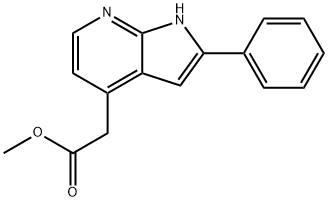 Methyl 2-phenyl-1H-pyrrolo[2,3-b]pyridine-4-acetate Structure