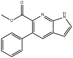 Methyl 5-phenyl-1H-pyrrolo[2,3-b]pyridine-6-carboxylate Structure