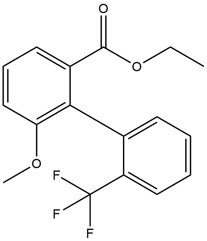 Ethyl 6-methoxy-2'-(trifluoromethyl)[1,1'-biphenyl]-2-carboxylate Structure