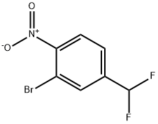 Benzene, 2-bromo-4-(difluoromethyl)-1-nitro- Structure