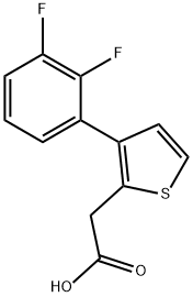 3-(2,3-Difluorophenyl)thiophene-2-acetic acid Structure