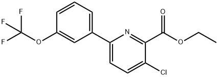 Ethyl 3-chloro-6-(3-(trifluoromethoxy)phenyl)picolinate Structure