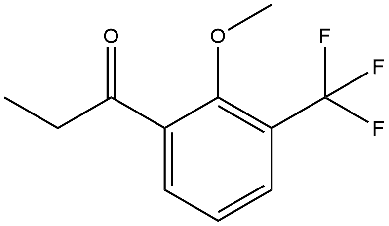 1-[2-Methoxy-3-(trifluoromethyl)phenyl]-1-propanone Structure