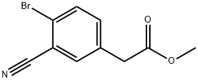 Benzeneacetic acid, 4-bromo-3-cyano-, methyl ester Structure