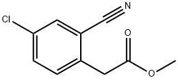 Benzeneacetic acid, 4-chloro-2-cyano-, methyl ester Structure