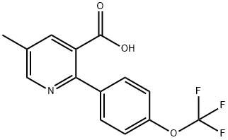 5-Methyl-2-(4-(trifluoromethoxy)phenyl)nicotinic acid Structure