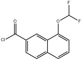 1-(Difluoromethoxy)naphthalene-7-carbonyl chloride 구조식 이미지