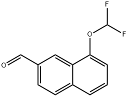 1-(Difluoromethoxy)naphthalene-7-carboxaldehyde Structure
