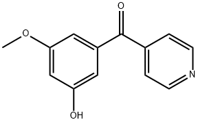 4-(3-Hydroxy-5-methoxybenzoyl)pyridine Structure