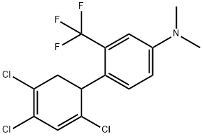 Dimethyl-[4-(2,4,5-trichloro-cyclohexa-2,4-dienyl)-3-(trifluoromethyl)phenyl]-amine Structure