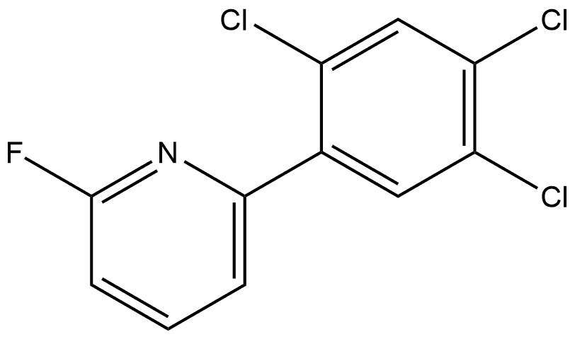 2-Fluoro-6-(2,4,5-trichlorophenyl)pyridine Structure