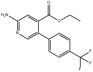 Ethyl 2-amino-5-(4-(trifluoromethyl)phenyl)isonicotinate Structure