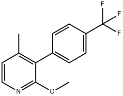 2-Methoxy-4-methyl-3-(4-(trifluoromethyl)phenyl)pyridine Structure