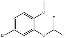 Benzene, 4-bromo-2-(difluoromethoxy)-1-methoxy- Structure