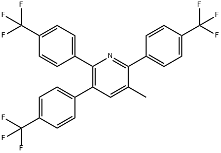 3-Methyl-2,5,6-tris(4-(trifluoromethyl)phenyl)pyridine Structure