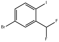 4-Bromo-2-(difluoromethyl)-1-iodobenzene Structure