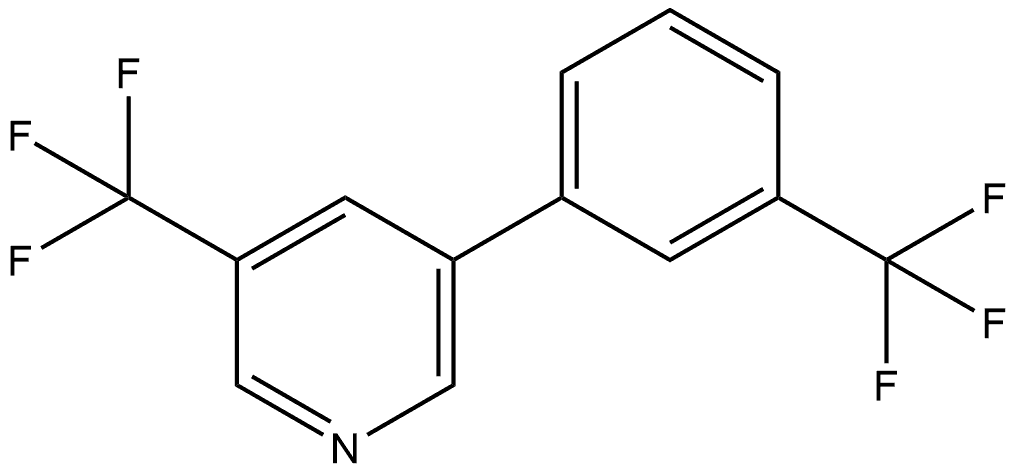 3-(Trifluoromethyl)-5-[3-(trifluoromethyl)phenyl]pyridine Structure