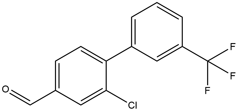 2-Chloro-3'-(trifluoromethyl)[1,1'-biphenyl]-4-carboxaldehyde Structure