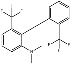 (6,2'-Bis(trifluoromethyl)biphenyl-2-yl)-dimethyl-amine Structure