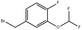 Benzene, 4-(bromomethyl)-2-(difluoromethoxy)-1-fluoro- Structure