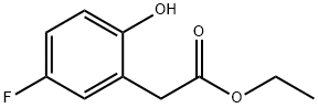 Benzeneacetic acid, 5-fluoro-2-hydroxy-, ethyl ester 구조식 이미지