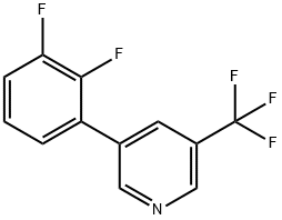 3-(2,3-Difluorophenyl)-5-(trifluoromethyl)pyridine Structure