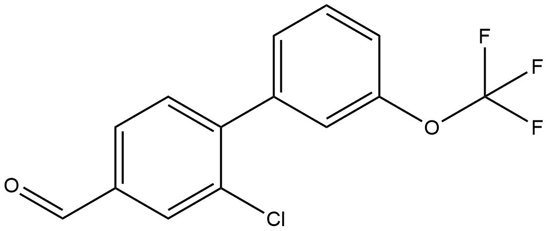 2-Chloro-3'-(trifluoromethoxy)[1,1'-biphenyl]-4-carboxaldehyde Structure