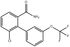 6-Chloro-3'-(trifluoromethoxy)biphenyl-2-carboxylic acid amide Structure