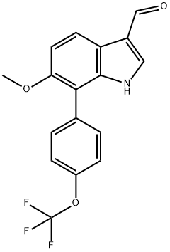 4-Hydroxy-7-(2-(trifluoromethyl)phenyl)indole-3-acetic acid Structure