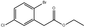 Benzeneacetic acid, 2-bromo-5-chloro-, ethyl ester Structure