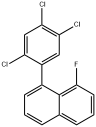 1-Fluoro-8-(2,4,5-trichlorophenyl)naphthalene Structure