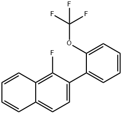 1-Fluoro-2-(2-(trifluoromethoxy)phenyl)naphthalene 구조식 이미지