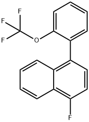 1-Fluoro-4-(2-(trifluoromethoxy)phenyl)naphthalene Structure