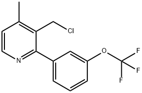 3-(Chloromethyl)-4-methyl-2-(3-(trifluoromethoxy)phenyl)pyridine Structure