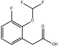 2-(Difluoromethoxy)-3-fluorophenylacetic acid Structure