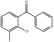 4-(2-Chloro-3-methylbenzoyl)pyridine Structure