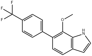 7-Methoxy-6-(4-(trifluoromethyl)phenyl)indole Structure