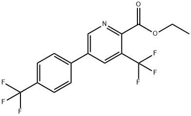 Ethyl 3-(trifluoromethyl)-5-(4-(trifluoromethyl)phenyl)picolinate Structure