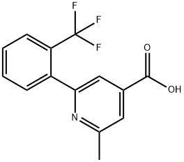 2-Methyl-6-(2-(trifluoromethyl)phenyl)isonicotinic acid Structure