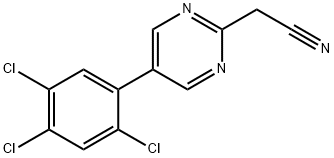 5-(2,4,5-Trichlorophenyl)pyrimidine-2-acetonitrile Structure